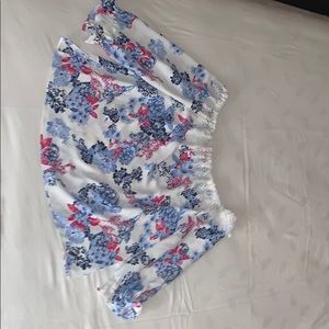 Cute off the shoulder floral blouse with lace